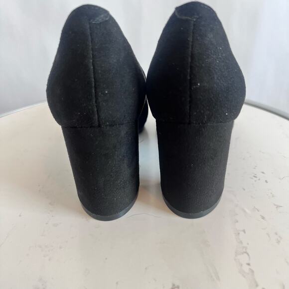 MARC FISHER ZALA BLOCK HEEL POINTY TOE HEEL WOMENS BLACK SUEDE SIZE 7 1/2 MEDIUM - Picture 5 of 12
